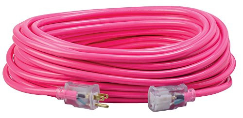 Southwire Neon Outdoor Extension Cord, 100-Foot, Pink (2579SW000A)