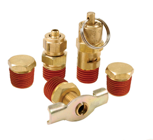 VIAIR 5 Pc Tank Port Straight Fitting Kit for 200 PSI Systems (90004)