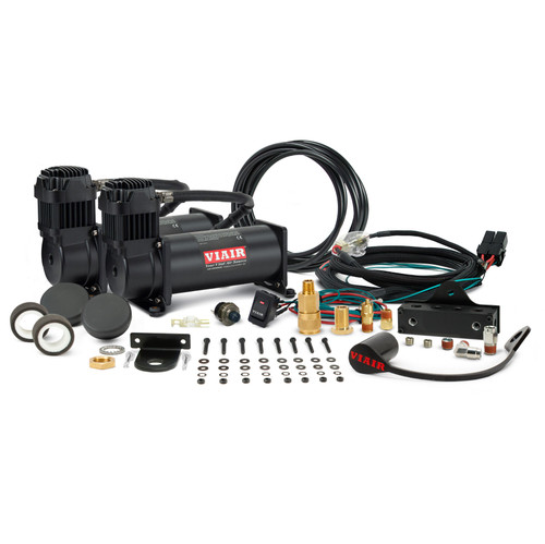 VIAIR Dual Stealth Black 444 Mounted System High Pressure 200 PSI (444DB01)