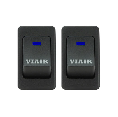 VIAIR Dual Rocker Switch with Blue LED Indicator 35A 12V 2-Pack (90121)