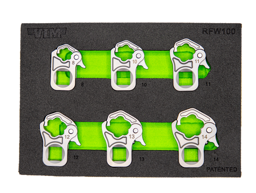 VIM Tools 6 Pc. 3/8" Dr. Ratcheting Flare Nut Set (RFW100)