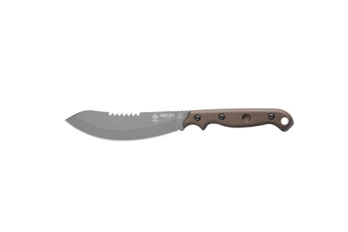 TOPS Knives Brush Wolf Knife - Tungsten Cerakote (BWLF-02)