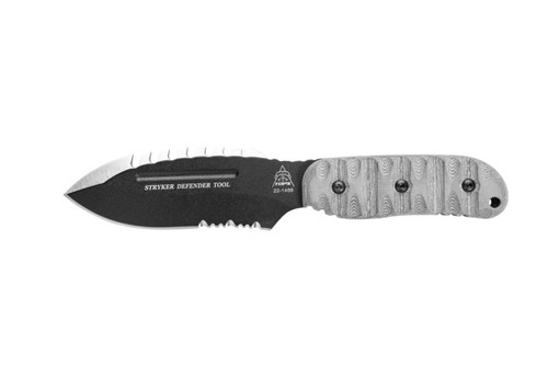 TOPS Knives Stryker Defender Tool W/ Black Linen Micarta Handle (DEFT-01)
