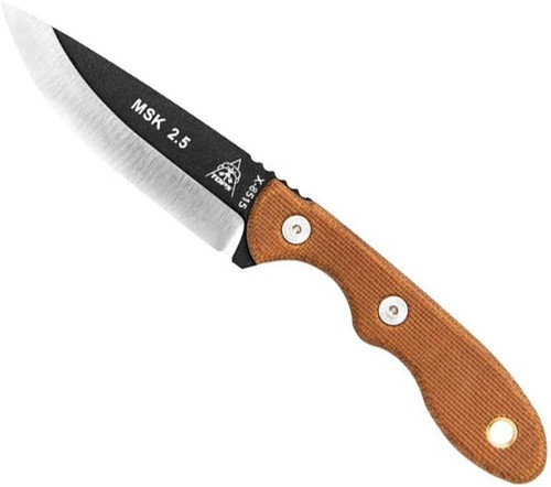 TOPS Knives Mini Scandi 3In Drop Point Fixed Blade Knife (MSK-2.5)