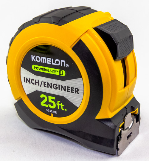 Komelon 25' X 1.06" Powerblade Ii Engineer Tape Measure; Yellow/Black (52425IE)