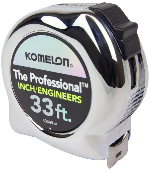 Komelon 33Ft. X 1In. The Professional Tape Measure, Chrome (433IEHV)