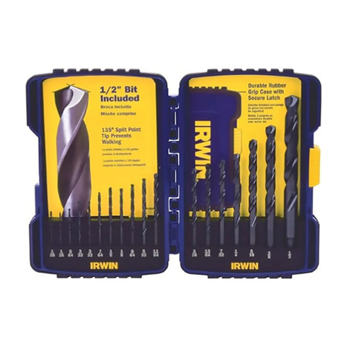 Irwin 18-Piece Black Oxide HSS Drill Bit Pro Set Case (314018)