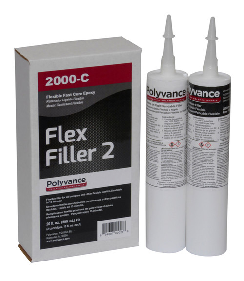 Polyvance Flex Filler Flexible Epoxy Adhesive/Filler, Cartridge Kit (2000-C)