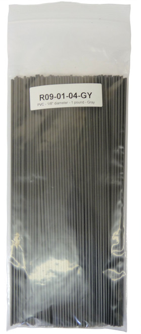 Polyvance Pvc Rod, 1/8" Diameter, 1 Lb., Gray (R09-01-04-GY)
