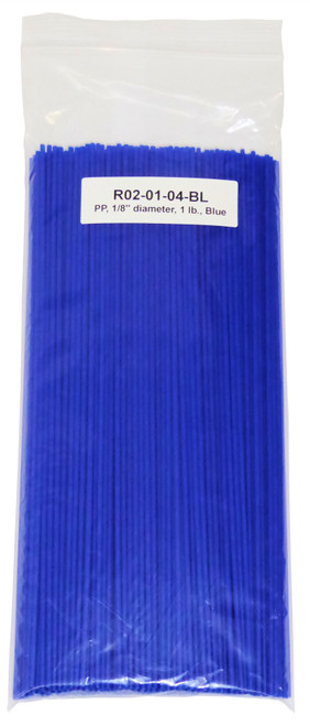 Polyvance Polypropylene Rod, 1/8" Diameter, 1 Lb., Blue (R02-01-04-BL)