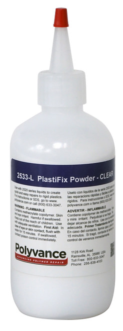 Polyvance Plastifix Powder, Small, 8 Fl Oz (236 Ml) Clear (2533-L)