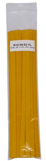 Polyvance High Density Polyethylene (Hdpe), 3/8" X 1/16", 30 Ft., Yellow (R12-04-03-YL)