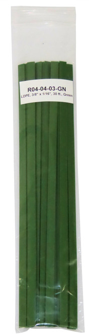 Polyvance Polyethylene Strip (Ldpe,) 3/8" X 1/16", 30 Ft., Green (R04-04-03-GN)
