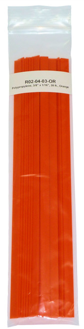 Polyvance Polypropylene Strip, 3/8" X 1/16", 30 Ft., Orange (R02-04-03-OR)