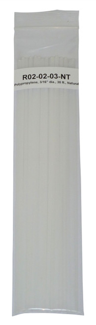 Polyvance Polypropylene Rod, 3/16" Diameter, 30 Ft., Natural (R02-02-03-NT)