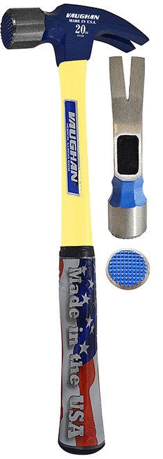Vaughan FS999Ml 20 oz. Milled Face Fiberglass Rip Hammer, 16" Handle (10538)