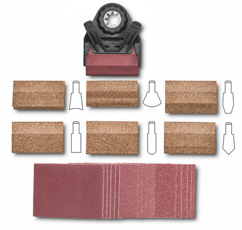 Fein Starlock Plus 22-Piece Profile Oscillating Sanding Set for Detail Work (63810031010)