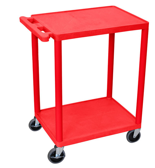 Luxor Workspaces Utility Cart, 33.5", Red (HE32-RD)