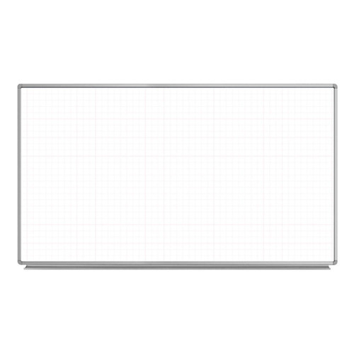 Luxor Workspaces 72ÓX40Ó Wall-Mounted Magnetic Ghost Grid Whiteboard (WB7240LB)