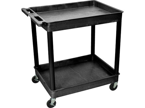 Luxor Workspaces H Large Tub Cart, 400 Lb, Thermoplastic, Black (TC11-B)