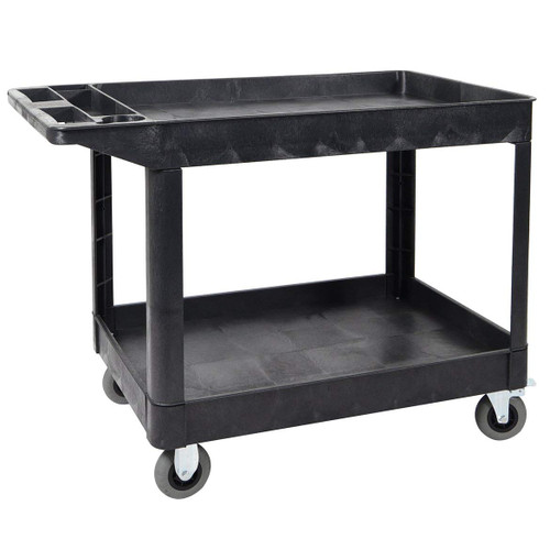 Luxor Workspaces Two Shelf Heavy-Duty Utility Cart W/Sp5 Casters (XLC11SP5-B)