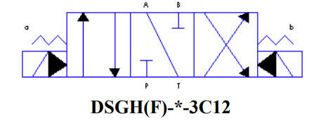 Yuken D08 3-Pos A-T, P&B-Block 24Vdc T-Box (DSHG-06-3C12-D24-5390)