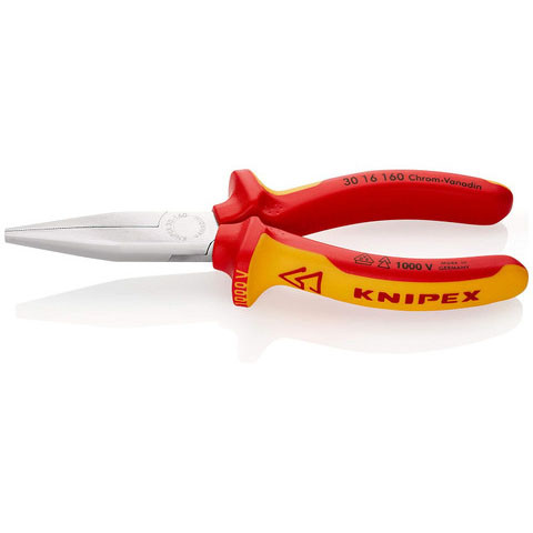 Knipex Nose Pliers Insulated Multi-Component Grips 160 mm (3016160)