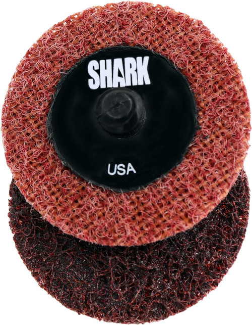 Disques de conditionnement de surface à changement rapide Shark 2 pouces marron, paquet de 50 (13004).
