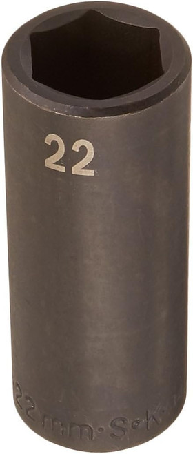 SK Tools 1/2-Inch Drive Deep Impact Socket, 22Mm (34272)