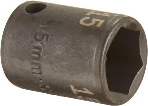 SK Tools 3/8-Inch Drive Standard Impact Socket, 15Mm (8965)