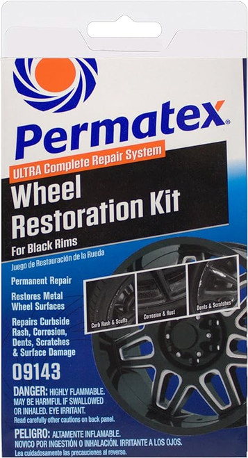 Permatex Wheel Restoration Kit Black Metal Surface Repair (09143)