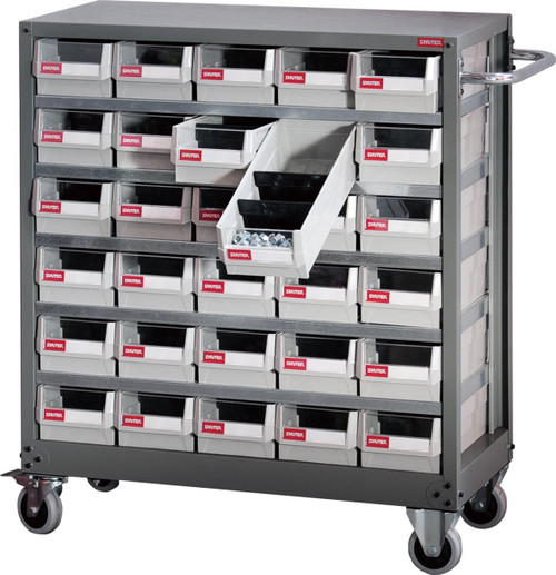 Shopsol Parts Storage Cabinet - 30 Bin Mobile Cart (Nhd-530) (1010016)