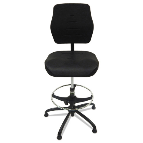 Shopsol 32" Seat Height, Supports Up To 300 Lbs, Black Seat, Black Base (3010014)