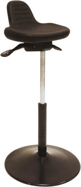 Shopsol Swivel & Adjustable Stool: Polyurethane, 14"W Seat, 9"D Seat, Black (1010276)