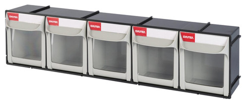 Shopsol Flip Out Part Storage Bins - 5 Compartment (Fo-605) (1010019)