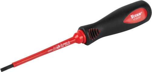 Titan Tools Insulated Screwdriver Slotted VDE 1000V, 5/32" X 4" (73271)