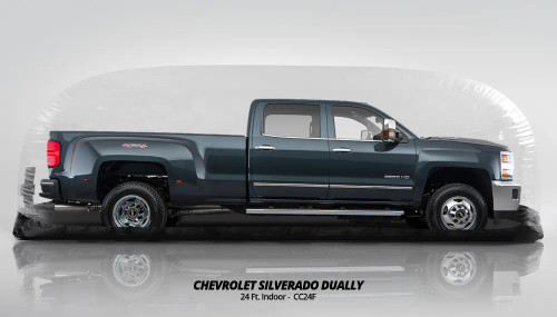 24 Ft. Indoor CarCapsule showing clear PVC cover.