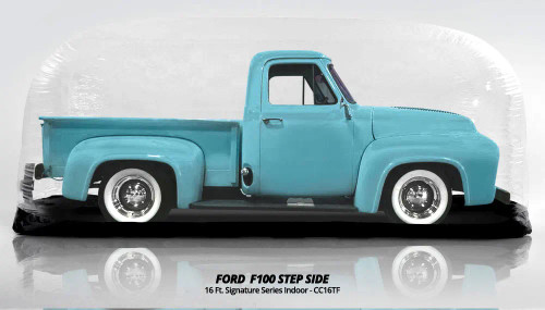 16 Ft. Indoor CarCapsule Tall showing clear PVC cover.