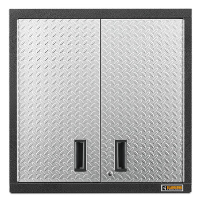 Heavy-duty Gladiator Wall GearBox storage cabinet on white background