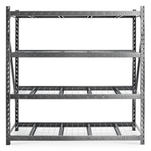 Front view of Heavy Duty Mega Rack 90x90 with Four Adjustable Shelves GARA904XIG