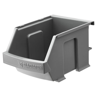 Front view of Gladiator Small Item Bins 3 Pack for Organizing Small Parts (GAWESB3PGC)