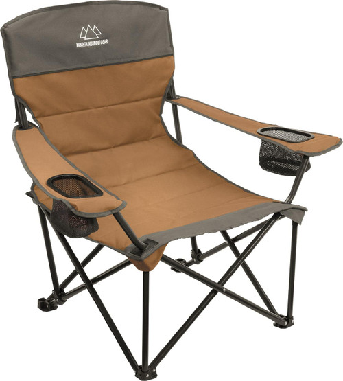 Mountain Summit Gear Quilted Chair Low Brown low-profile comfortable camping chair