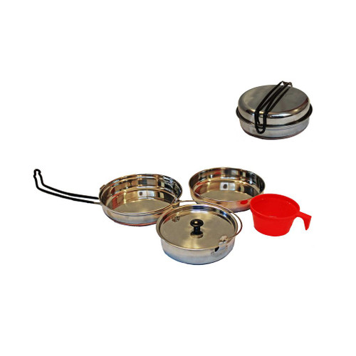 Alpine Mountain Gear Stainless Steel Messkit durable and portable camping cookware