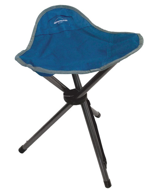 Alpine Mountain Gear Tripod Stool Camp Chair Blue lightweight and portable camping stool