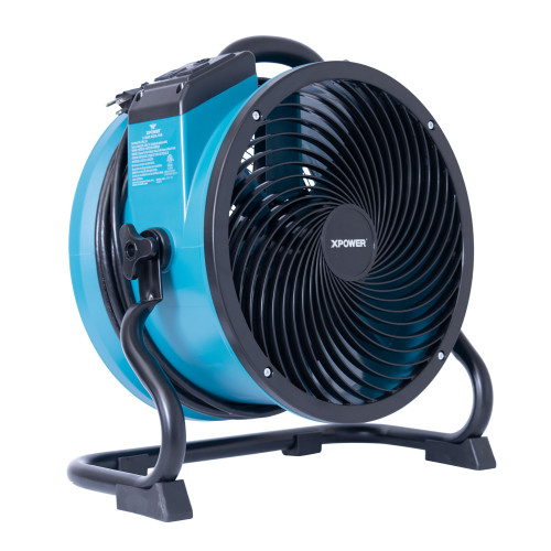 XPOWER Sealed Motor Axial Fan with 360-Degree Rotation (1/4 HP) (X-39AR-Blue)