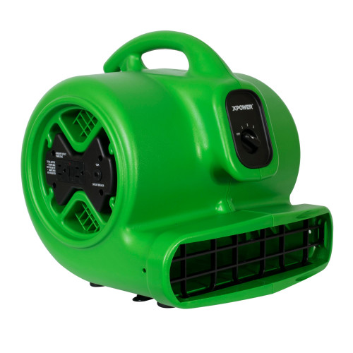 XPOWER High Performance 1/3 HP Air Mover with Daisy Chain (X-600A-Green)