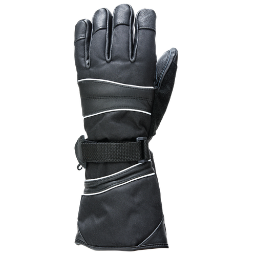 Front view of Tough Duck Snowmobile Gloves with leather palm and Thinsulate insulation

