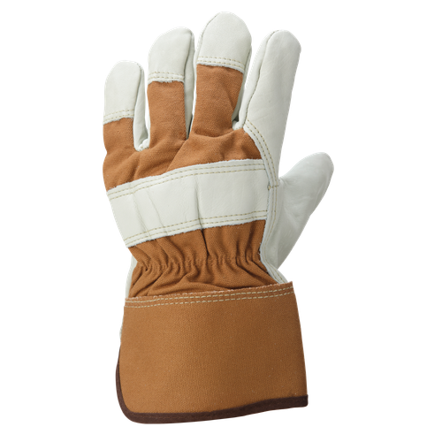 Front view of Tough Duck Cow Grain Fitters Gloves with Thinsulate Lining and Waterproof Protection