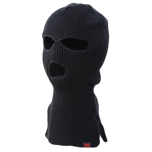 Close up of Tough Duck Acrylic 3 Hole Balaclava with Embroidery Stitch