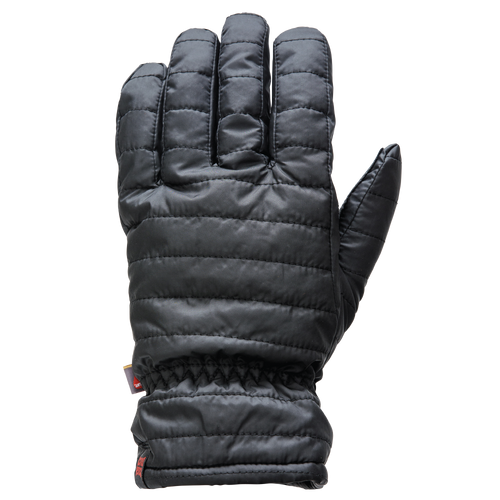 Close up view of Tough Duck packable quilted gloves with touch screen material